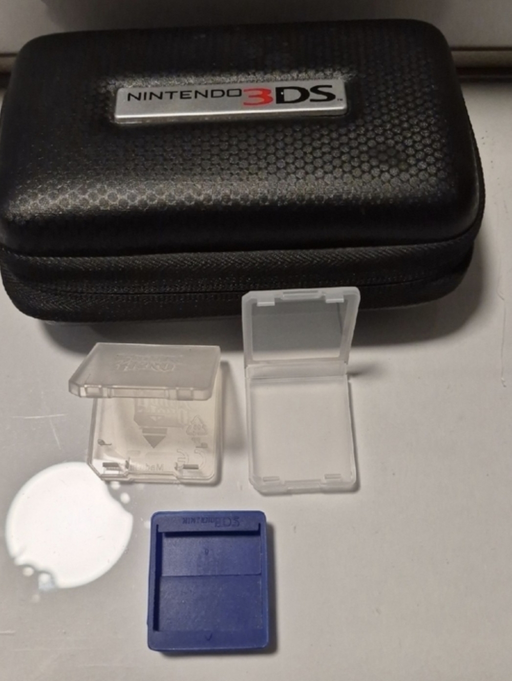 Nintendo 3DS Travel Case with Clear and Blue Game Card Holders